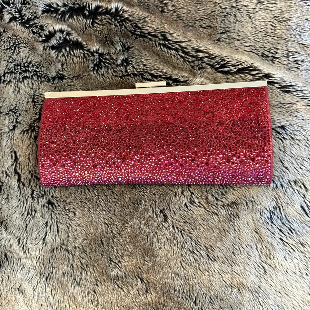 NWOT INC International Concepts Gemstone zombie Carolyn Red Clutch